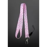 Stormistoretr Tekli Pembe Fiyonk Kart Askı Ipi Yaka Kartı Boyun Ipi Telefon Askısı Lanyard - 42CM - İPLİ