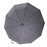 Stormshield Desenli Tam Otomatik Şemsiye, Ponchi Kumaş, 10 Fiber Tel, Rüzgar Korumalı, Yağmur ve Güneş İçin