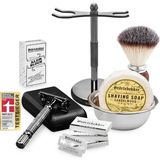 Störtebekker® Premium Essential Set - Mükemmel Bir Tıraş Için Yüksek Kaliteli Tıraş Seti - Tıraş Makinesi, Tıraş Fırçası, Tıraş Sabunu, Tıraş Kasesi, Tıraş Bıçağı, Tıraş Standı ve Şap Taşıyla Birlikte