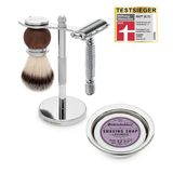 Störtebekker® Premium Tıraş Standı Seti - Tıraş Bıçağı, Tıraş Fırçası, Tıraş Kasesi Ve Lavanta Tıraş Sabunu İle - Yüksek Kaliteli Tıraş Seti/Sakal Bakım Seti - 8 Koku - Hediye Fikri Erkek Tıraş Seti