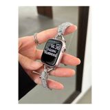 story aksesuar Apple Watch Kadınlar İçin Taşlı ve Figürlü Kordon ,Ayarlanabilir Metal Tasarım; Apple Watch 38mm-49mm ve 22mm ye kadar akıllı saat kordonu tüm akıllı saatere uyumlu