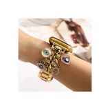 story aksesuar KADINLAR İÇİN KALP VE ANAHTAR FİGÜRÜ, KORDON AYARLANABİLİR METAL TASARIM APPLE WATCH 38MM-49-- ARASI VE ULTRA/SE/10-1 SERİLİ UYUMLU