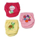 Story Baby Alıştırma Külodu Kaplumbağa, Çiçek ve Gözlüklü Çocuk - 2 Yaş - Pembe