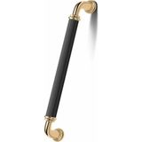 Str Alüminyum Yakut Boru Kulp Lüks Modern Mutfak Dolap Çekmece Mobilya Kulbu - Siyah - Gold - 192 mm