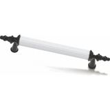 Str Mobaks Alüminyum Asos Boru Kulp Lüks Modern Dolap Mutfak Çekmece Vestiyer Kulp - Beyaz - Siyah - 96 MM