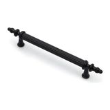 Str Mobaks Alüminyum Asos Boru Kulp Lüks Modern Dolap Mutfak Çekmece Vestiyer Kulp - Siyah - 256 MM