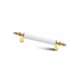 STR MOBAKS Str Alüminyum 224 Mm Asos Boru Kulp Lüks Modern Mutfak Dolap Çekmece Mobilya Kulbu Beyaz-gold