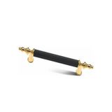 STR MOBAKS Str Alüminyum 64 MM Asos Boru Kulp Lüks Modern Mutfak Dolap Çekmece Mobilya Kulbu Siyah-Gold