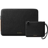 Str Store 33/33.8/14 Inç MacBook Pro ve MacBook Air, Mac Seyahat Kılıfı, Ince Pu Deri Dizüstü Bilgisayar Kılıfı M4/m3/m2/m1 2025-2021, Siyah - Altın