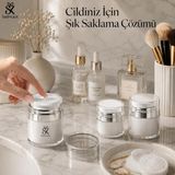 Str Store Airless Vakumlu Krem Kavanozu 3'lü Set (15 ml + 30 ml + 50 Ml) - Havasız Pompalı Yeniden Doldurulabilir Kozmetik Krem Kutusu, Seyahat Boy Serum, Losyon, Fondöten ve Bb Cream Saklama Kabı - 0 - 249 ml
