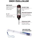 Str Store Dijital Gıda Termometresi Sıvı Gıda Et Su Süt Yiyecek Sıcaklık Ölçer Mutfak Için Gıda Termometre 027 - 02-Siyah