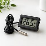 Str Store Dijital Termometre - Su Geçirmez Prob | LCD Ekranlı Sıcaklık Ölçer - 02-Siyah