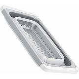 Str Store Katlanabilir Silikon Süzgeç, Teleskopik Saplı Lavabo Üstü Makarna Süzgeci, Sebze Meyve Yıkama, Gıda Sınıfı Bpa Free, Isıya Dayanıklı, Ergonomik, Yer Kaplamaz, Beyaz - 02-Siyah