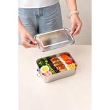 Str Store Komple 304 Çelik 1100 ml Kilitli Yemek Meyve Et Buzdolabı Beslenme Saklama Kabı MT322 - 0 - 19 lt - 0 Siyah