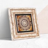 Str Store Mandala Taş Duvar Tablosu - Çerçeveli Taş Tablo - Dekoratif Duvar Sanatı - Modern Ev ve Ofis Duvar Dekoru T1-228 - 1 cm - 00-Siyah - Beyaz