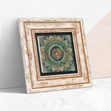 Str Store Mandala Taş Duvar Tablosu - Çerçeveli Taş Tablo - Dekoratif Duvar Sanatı - Modern Ev ve Ofis Duvar Dekoru T1-231 - 1 cm - 00-Siyah - Beyaz