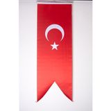 Str Store Zc Bayrak 50X150 Saten Kırlanğıç Türk Bayrağı Flama - 1 cm - 00-Siyah - Beyaz