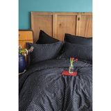 Strada Black 210 Tc (83 Tel) Pamuk Saten Nevresim Takımı Aile Seti - Siyah - 240 x 220 cm