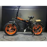 Strada E-Bro Hidrolik Disk Fat Bike Katlanabilir 20 Jant Elektrikli Bisiklet (Turuncu)