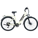 Strada E-Lite 28 Inç 13 Ah 250 W Gizli Batarya Hidrolik Fren City Elektrikli Bisiklet - Krem