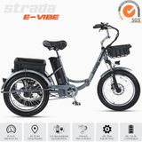 Stradacycles E-VIBE Hidrolik Disk Üç Tekerlekli Elektrikli Bisiklet mat-antrasit