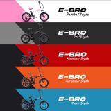 Stradacycles Strada Cycles E-Bro Hidrolik Disk Fat Bike Katlanabilir 20 Jant Elektrikli Bisiklet - Kırmızı