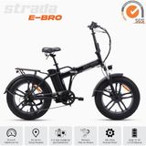 Stradacycles Strada Cycles E-Bro Hidrolik Disk Fat Bike Katlanabilir 20 Jant Elektrikli Bisiklet - Turuncu