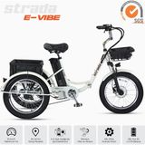 Stradacycles Strada Cycles E-Vibe Hidrolik Disk 20 Jant Üç Tekerlekli Elektrikli Bisiklet - Krem