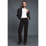 Stradivarius Çizgili toka detaylı straight fit pantolon