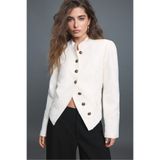 Stradivarius jakarlı kumaş blazer ceket