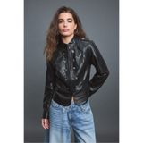 Stradivarius Kabartmalı düğmeli suni deri blazer ceket