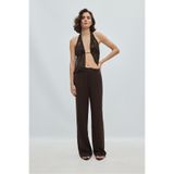 Stradivarius Keten görünümlü straight fit pantolon