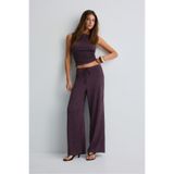 Stradivarius Kırışık görünümlü straight fit pantolon