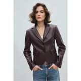Stradivarius Kısa suni deri blazer ceket