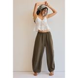 Stradivarius Liyosel karışımlı barrel pantolon