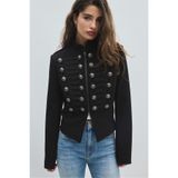 Stradivarius Metal düğmeli vücuda oturan blazer ceket