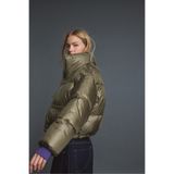 Stradivarius Parlak dik yaka crop şişme ceket