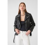 Stradivarius Suni deri biker ceket