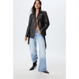 Stradivarius Suni Deri Oversize Biker Ceket