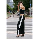 Stradivarius Yan şeritli ve stoperli örme jogger pantolon