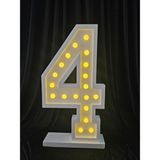 Strafor Işıklı 4 Rakamı Pilli