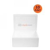 Strafor Köpük Kutu (26.6X20,7X17,3)Cm 1,5 Kg - 10 Adet D-3