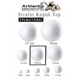 Strafor Kopuk Top 3 Cm 10 Adet Kopuk Top Kure Toplar Yuvarlak Strafor Kopuk Top Okul Deney Hobi Sanat