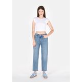 Straight Fit Kadın İndigo Jean Pantolon