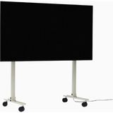 Straight Rollin Tv Standı 40–70", Tekerlekli & Mobil, Şık Siyah Tasarım - Beyaz