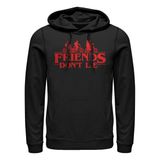Stranger Things Friends Dont Lie Siyah Kapüşonlu Unisex Sweatshirt