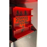 Stranger Things Temalı Dekoratif Stand - 3D Figür Biblo Standı - Siyah - Kırmızı