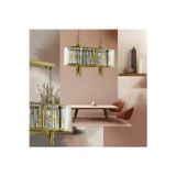 Straordinario Modern Tasarım Salon Sarkıt Avizesi Yemek Masası Üzeri 14'lü Sarı 90x100cm