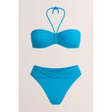 Straplez - Twist Bikini Takım - 42 - Mavi