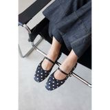 STRASWANS Maxy Kadın Fiyonk Detay Saten Babet Siyah Puantiye